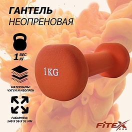 FTX-2015-1kg Гантель в неопреновой оболочке 1 кг
